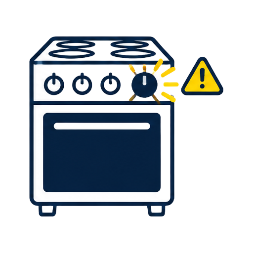 Cartoon range with a control warning symbol