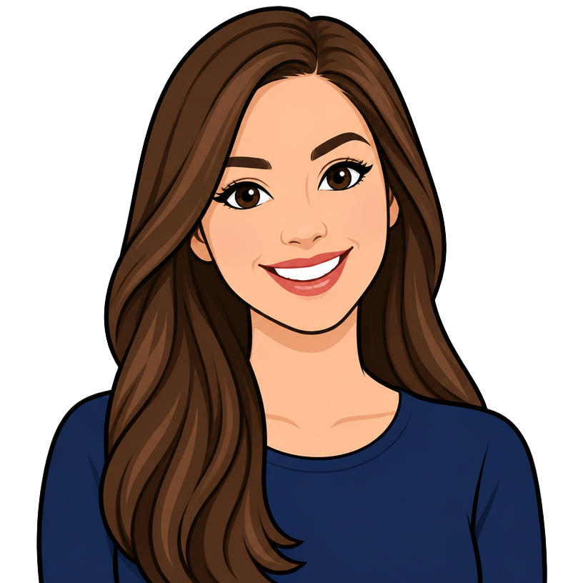 Cartoon illustration of a smiling female customer
